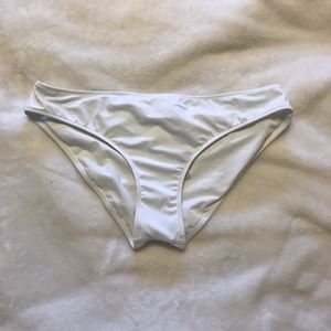 White cheeky swim bottoms